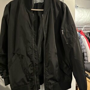 Urban Outfitters Classic Black Bomber Jacket